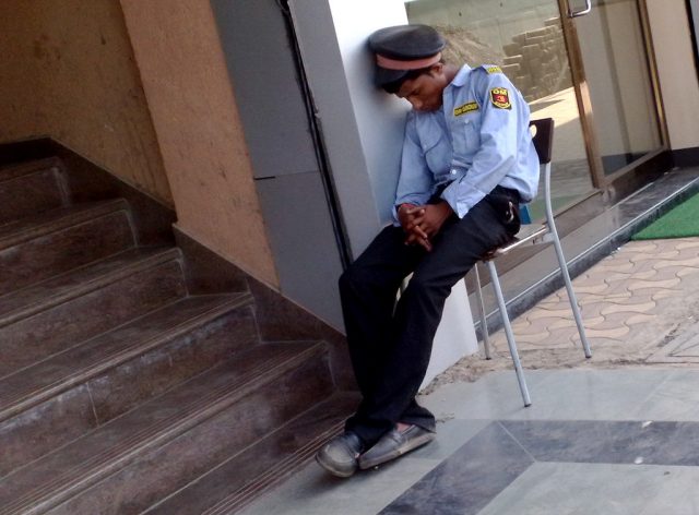 Skill Development for snoozing security guards