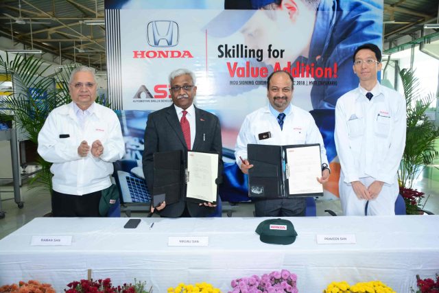 Honda skill development MoU