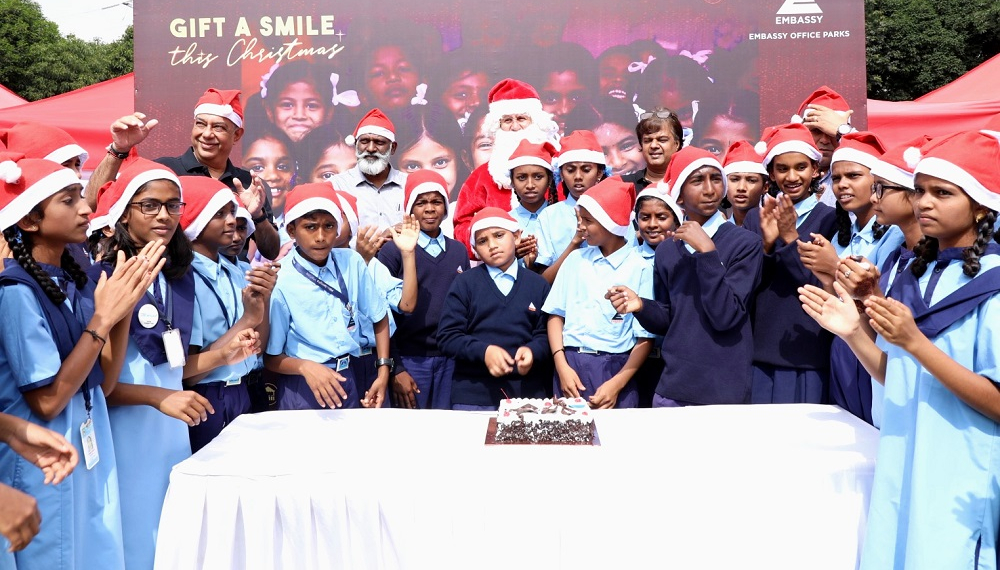 Christmas celebration by Embassy Services for underprivileged children 