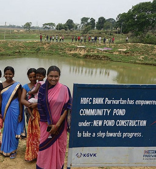 Community Pond constructed under HDFC Bank Parivartan