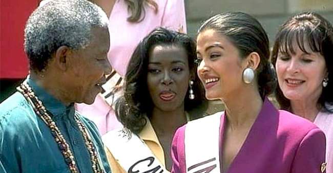 Mandela with Aishwarya Rai 