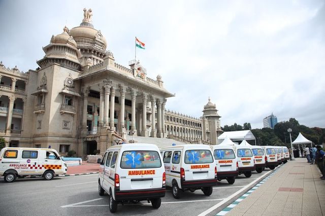 Ambulances donated by ZEE to the Karnataka Govt