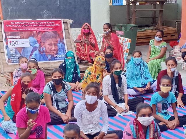 Reusable cloth sanitary pad kits distributed in Ahmedabad