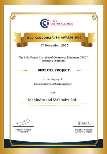 Mahindra CSR: Project Hariyali Awarded at IFCCI