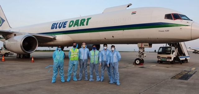 Blue Dart Crew at Shanghai Pudong International Airport (PVG)