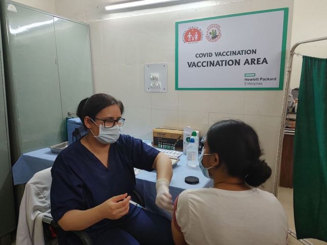 COVID-19 Vaccination Center deployed by HPE in Chandigarh