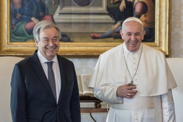 Zayed award - Pope Francis and Guterres
