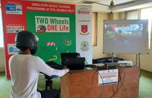 United Way Mumbai partners with Castrol India and Andheri RTO to relaunch the two-wheeler simulator at Andheri RTO