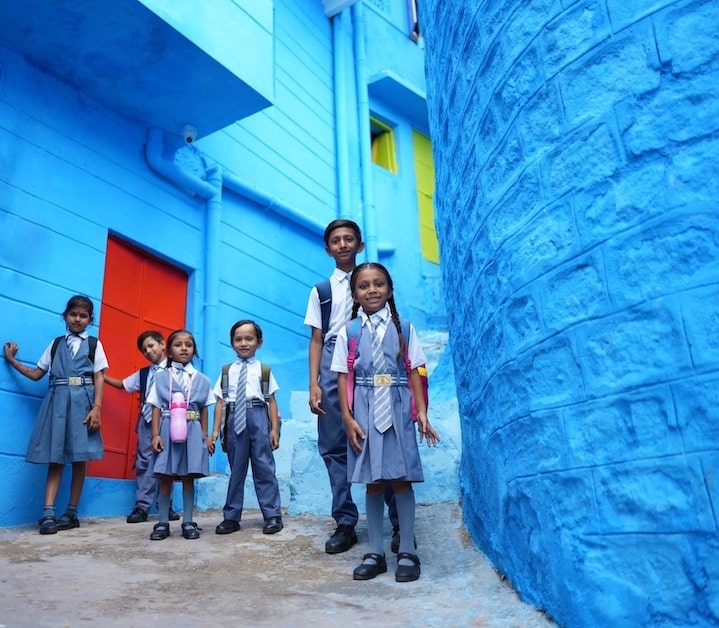 AkzoNobel India refreshes the street of Jodhpur with its Blue Colour