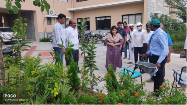 Observation of Toilet Aids by the District Collector and other Officials