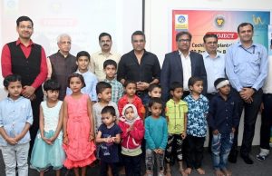 Mr. Sanjay Manjrekar, Indian cricket commentator and former cricketer along with children, staff and BPCL officials at IMEMIRC