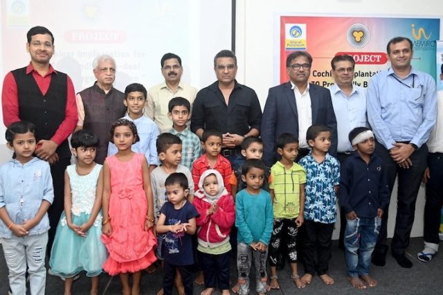 Mr. Sanjay Manjrekar, Indian cricket commentator and former cricketer along with children, staff and BPCL officials at IMEMIRC