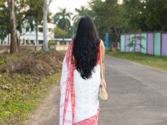 Indian Woman in White Saree