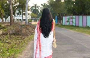 Indian Woman in White Saree