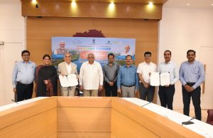 MoU signed between Gujarat State Government and Mr PNC Menon, Founder- Sobha in the presence of Hon’ble Chief Minister of Gujarat Shri. Bhupendrabhai Patel