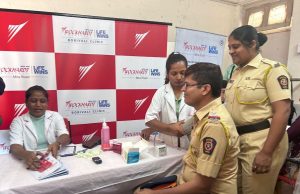 Police officals health check up at Borivali Police Station
