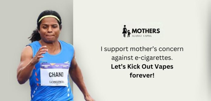 Sprint Champion Dutee Chand teams up with Mothers Against Vaping to tackle the threat of New-Age Tobacco Devices among Children
