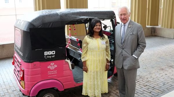 Aarti and her pink e-rickshaw