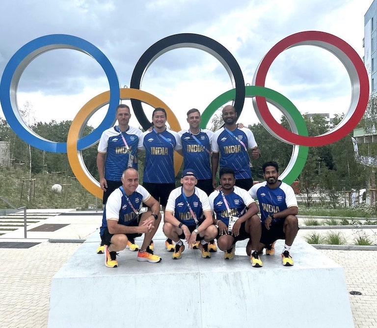 (Back left to right): Rhett Halkett, Allan Tan, Craig Fulton, Ranganathan M. (Front left to right): Paddy Upton, Artur Lucas, Arup Naskar, Shivendra Singh