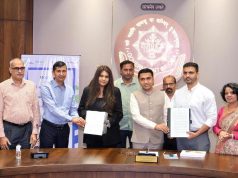 From left to right- Mr. Vinod Kumar, COO- Mining, Sesa Goa, Mr. Navin Jaju, CEO, Sesa Goa, Ms. Priya Agarwal Hebbar, Non-Executive Director, Vedanta Ltd. and Chairperson, Hindustan Zinc Ltd, Mr. Brahmanand Desai, Councillor