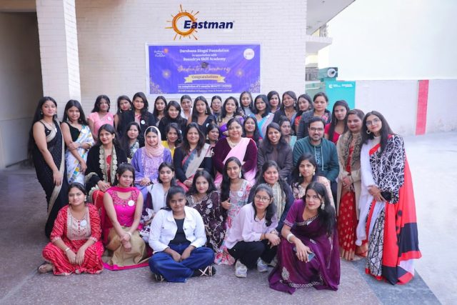 Meenakshi Jain, Program Director, Darshana Singal Foundation with the empowered graduates-min