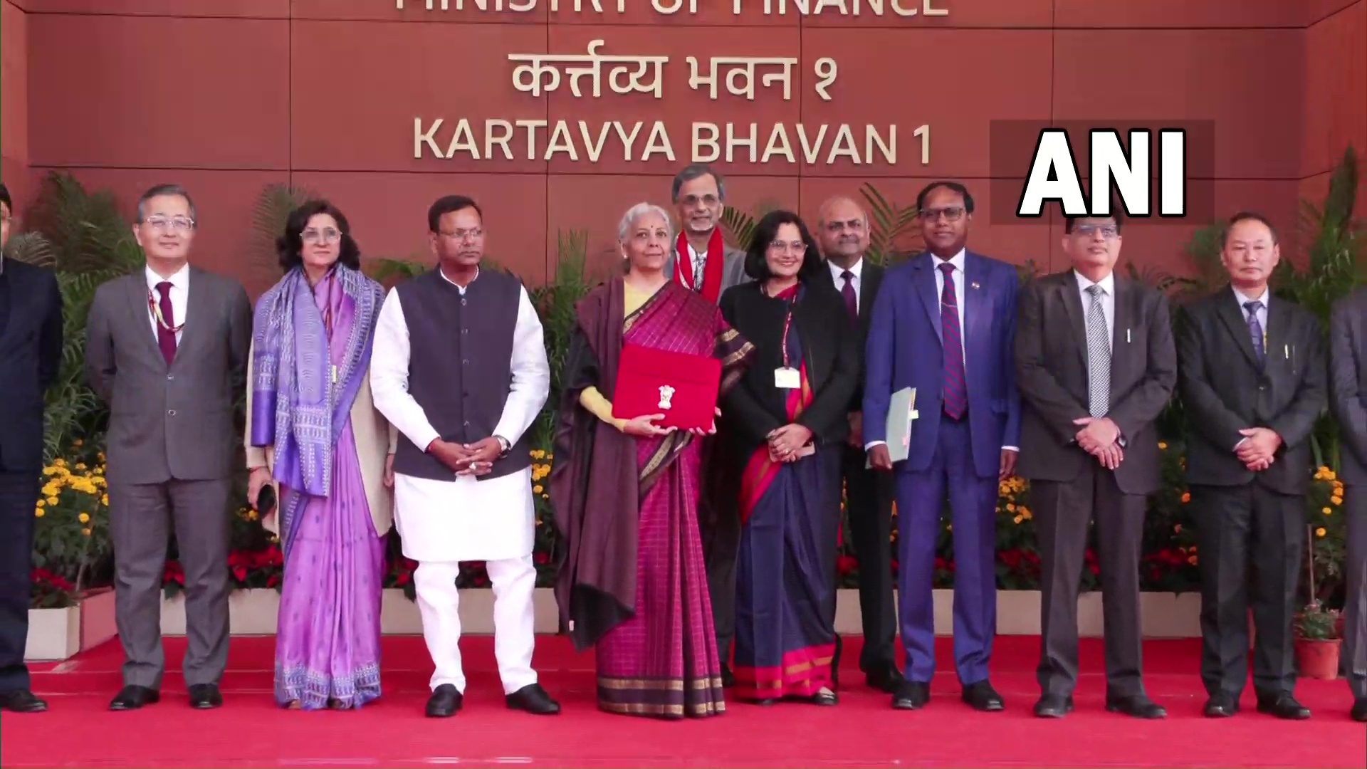 Finance Minister Nirmala Sitharaman on Budget Day 2026 Credit: ANI