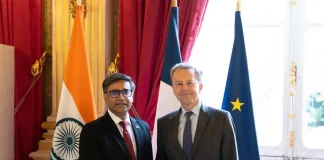 Foreign Secretary Vikram Misri and his French counterpart, Secretary General Martin Briens