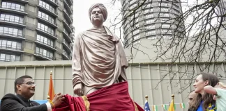 Swami Vivekananda's First Life-Sized Statue Unveiled in United States
