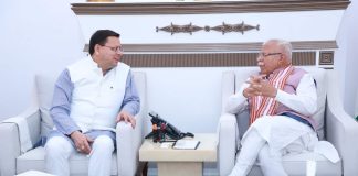 Uttarakhand CM Dhami meets Union Minister Khattar