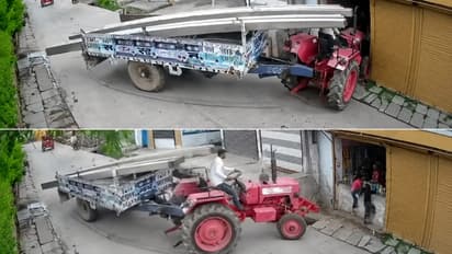 Tractor Loses Control and Crashes Into Shop in Rajasthan, Leaving Two Girls Injured